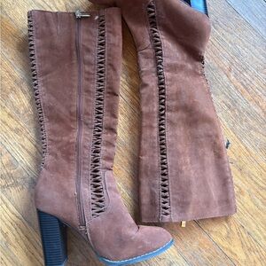 Brown Knee-High Women's Boots